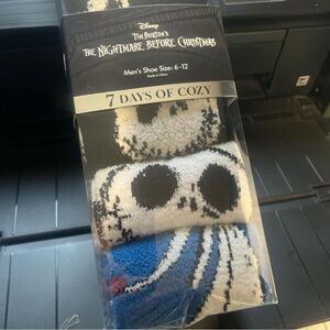 Disney Blue and Black Nightmare Before Christmas Socks